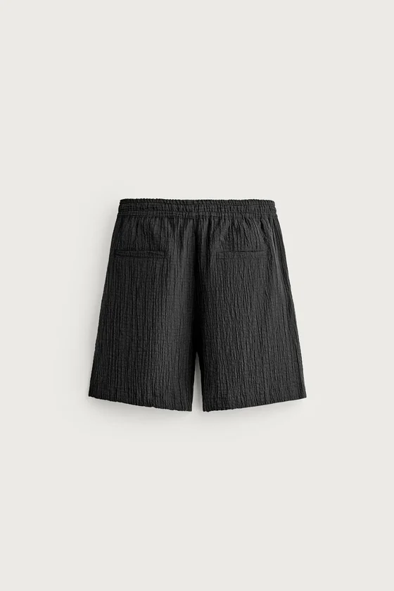 ШОРТЫ RELAXED FIT С РЕЛЬЕФНОЙ ФАКТУРОЙ