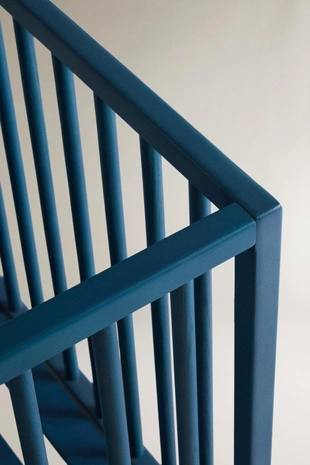 Blue Lacquered Wooden Cot- Заказать в России