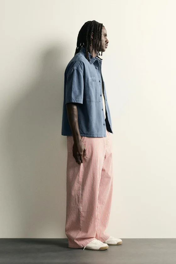 БРЮКИ BAGGY FIT В ПОЛОСКУ