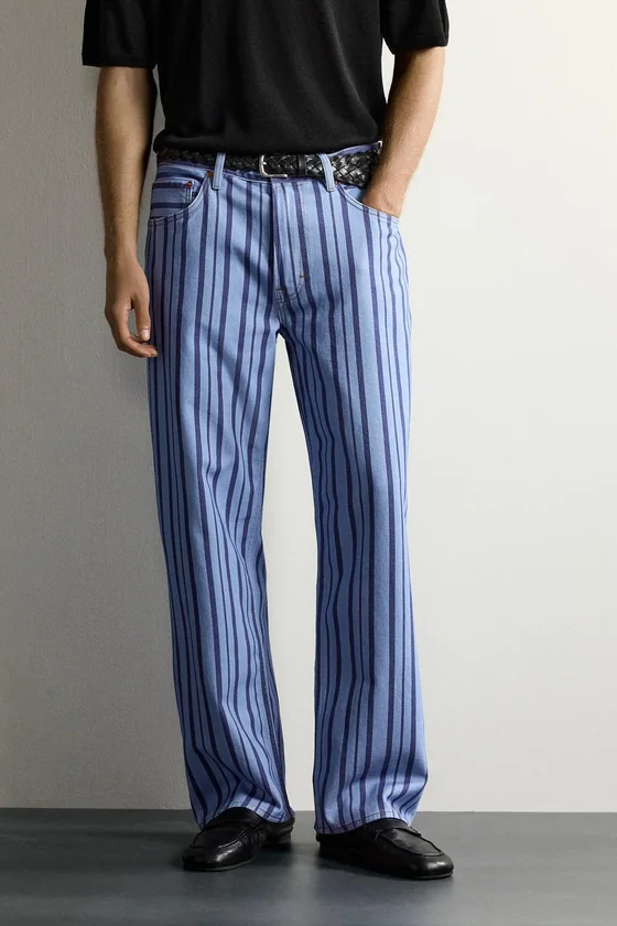 БРЮКИ STRAIGHT FIT В ПОЛОСКУ