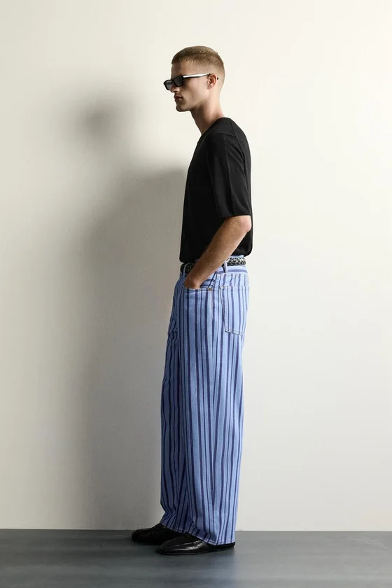 БРЮКИ STRAIGHT FIT В ПОЛОСКУ