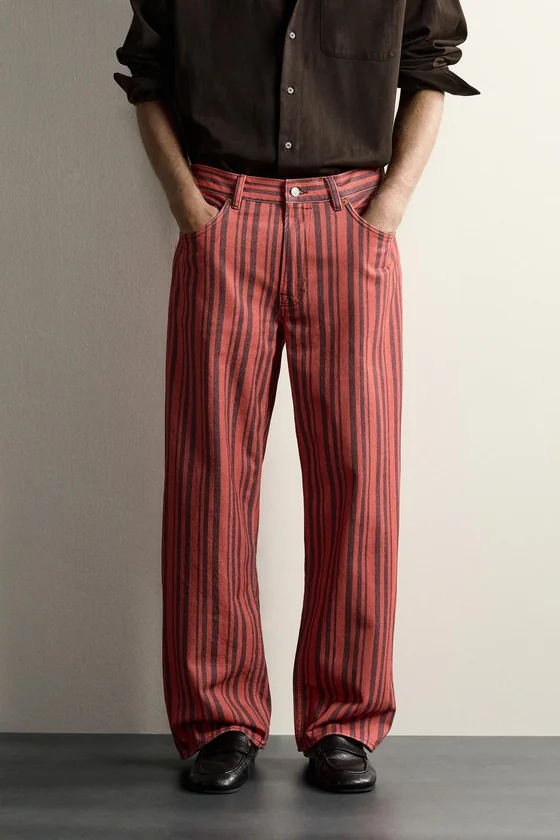 БРЮКИ STRAIGHT FIT В ПОЛОСКУ