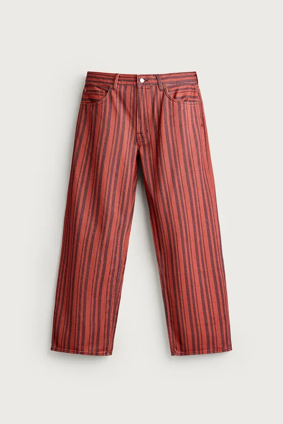 БРЮКИ STRAIGHT FIT В ПОЛОСКУ