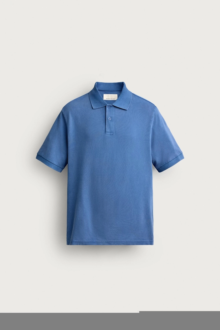 Поло в стиле regular fit из хлопкового пике с эффектом стирки