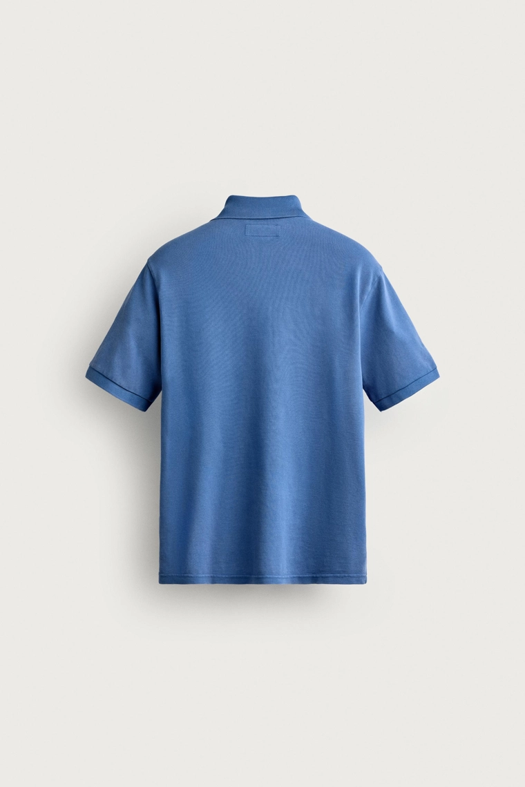 Поло в стиле regular fit из хлопкового пике с эффектом стирки