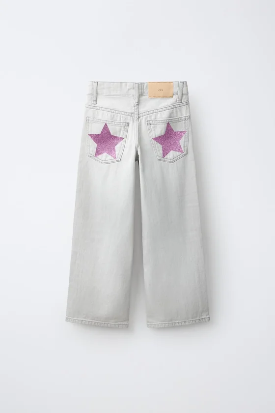 ДЖИНСЫ WIDE LEG СО СТРАЗАМИ