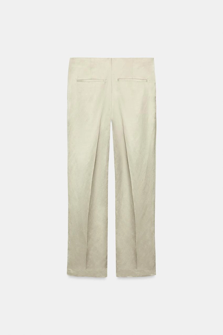БРЮКИ ПРЯМОГО КРОЯ ИЗ СМЕСОВОГО ЛЬНА — коллекция Zara «ZW»
