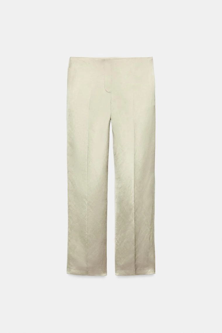 БРЮКИ ПРЯМОГО КРОЯ ИЗ СМЕСОВОГО ЛЬНА — коллекция Zara «ZW»