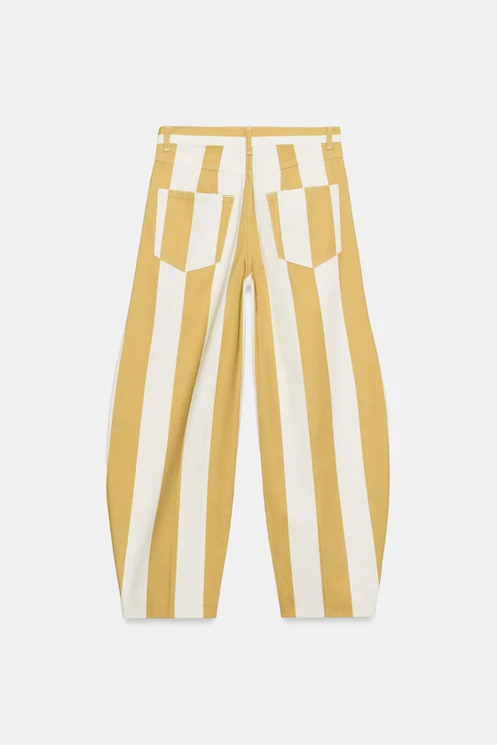 ДЖИНСЫ TAPERED С ВЫСОКОЙ ПОСАДКОЙ И ПРИНТОМ — ZW COLLECTION