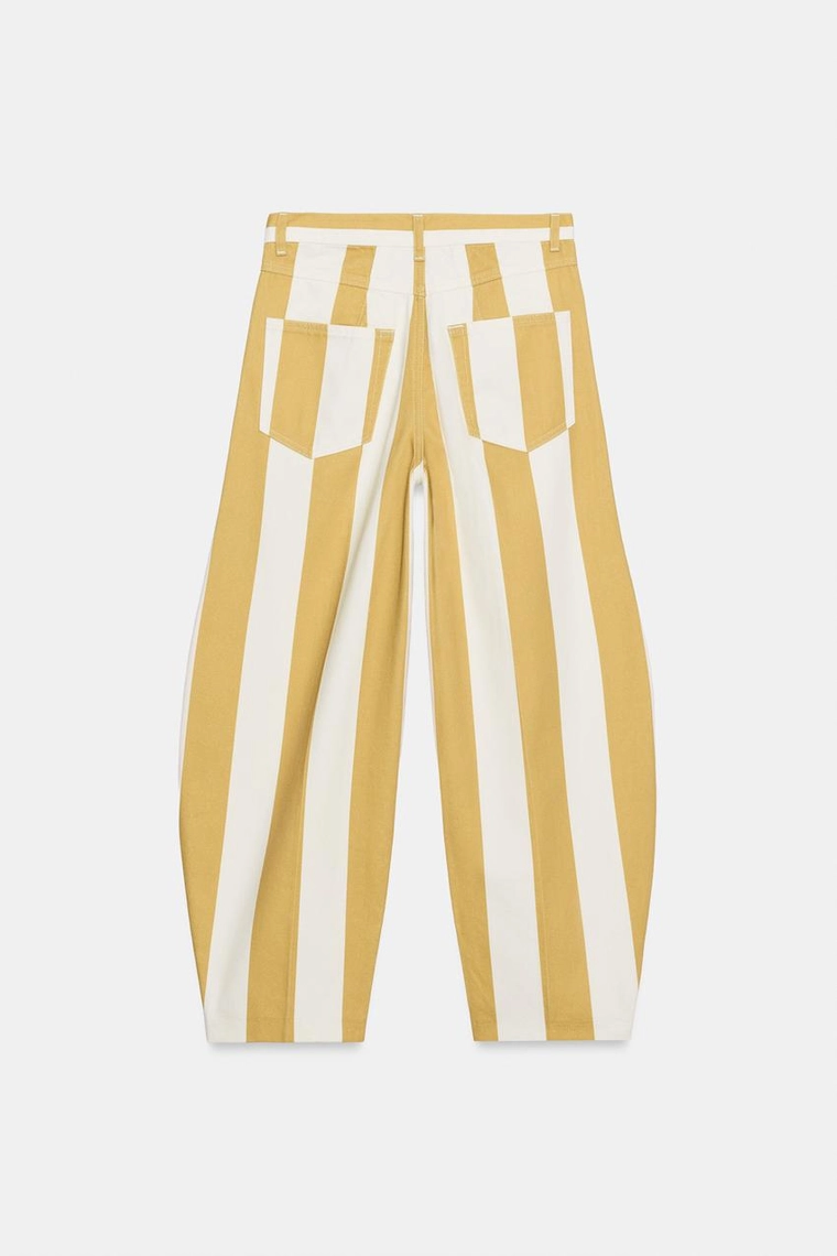 ДЖИНСЫ TAPERED С ВЫСОКОЙ ПОСАДКОЙ И ПРИНТОМ — коллекция Zara «ZW»