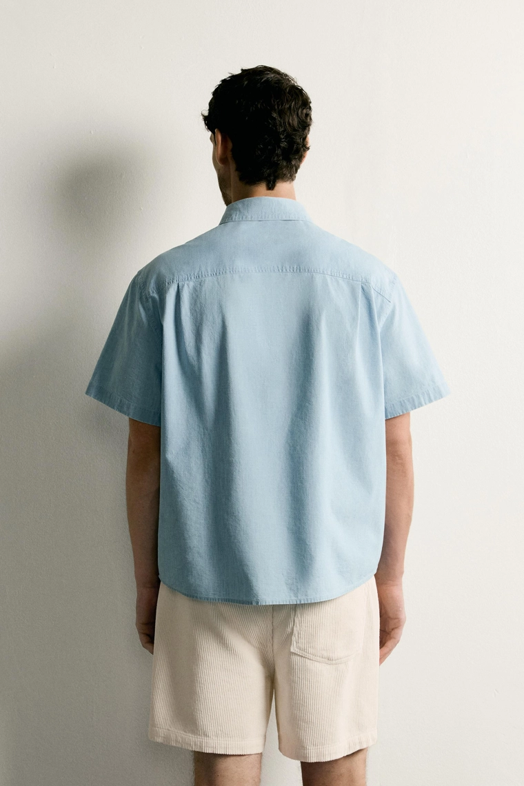 Хлопковая рубашка chambray с карманами