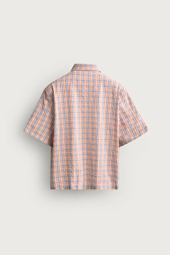 РУБАШКА RELAXED FIT С РЕЛЬЕФНЫМ УЗОРОМ