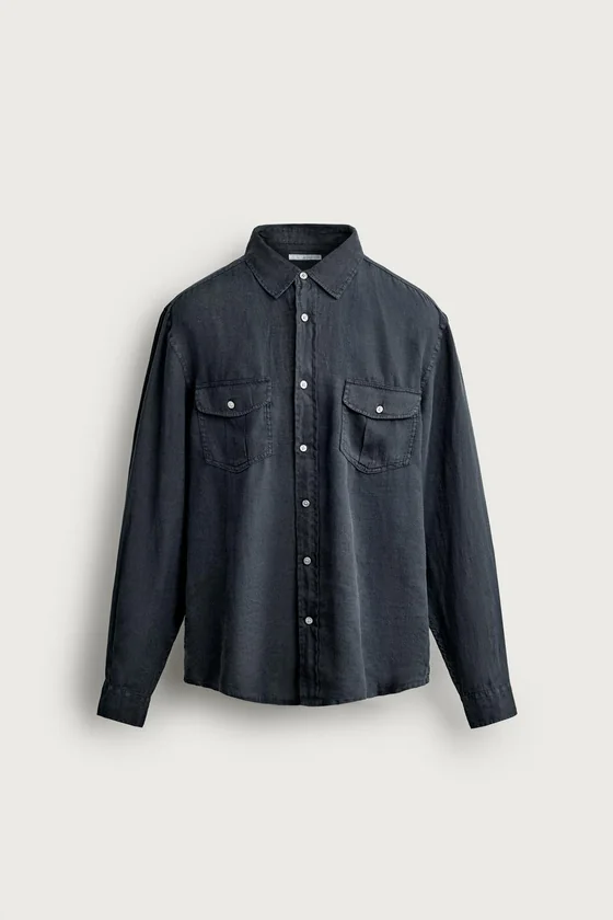 РУБАШКА RELAXED FIT ИЗ 100% ЛЬНА