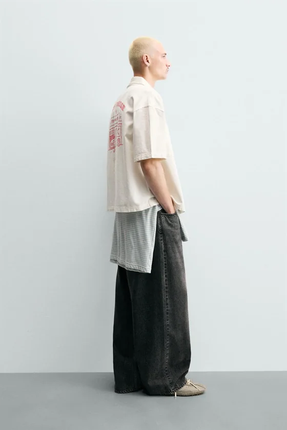 КОМБИНИРОВАННАЯ РУБАШКА RELAXED FIT