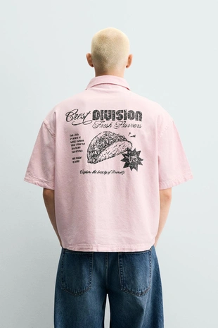 Комбинированная рубашка Relaxed Fit