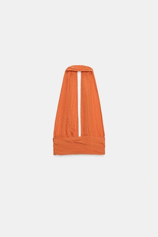 Топ Halter из легкой ткани в полоску с завязками- Заказать в России