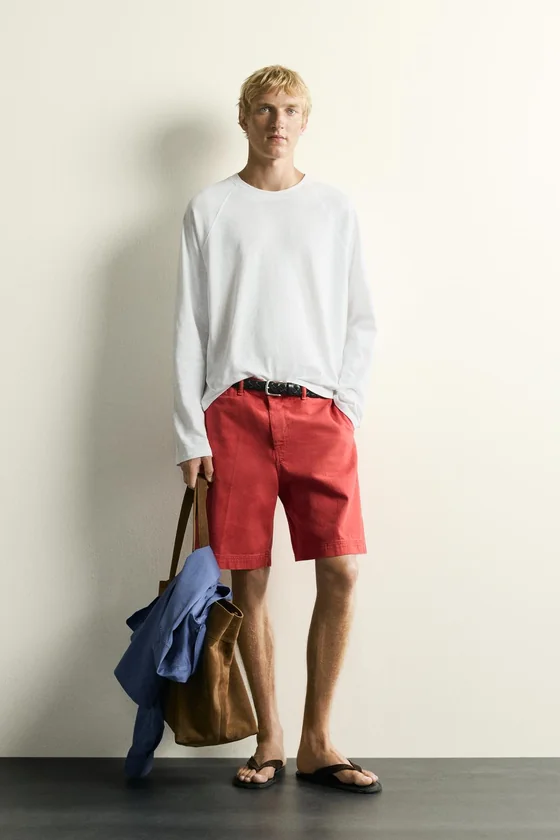 ФУТБОЛКА COLOR BLOCK ИЗ ХЛОПКА И ЛЬНА
