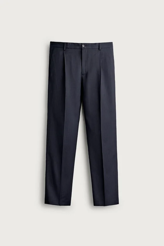 КОСТЮМНЫЕ БРЮКИ REGULAR FIT ИЗ 100% ШЕРСТИ В ПОЛОСКУ