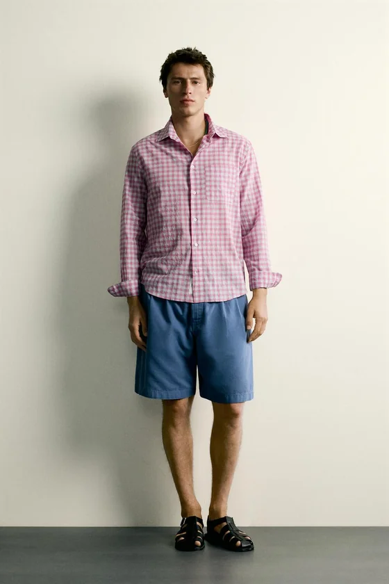РУБАШКА RELAXED FIT В КЛЕТКУ