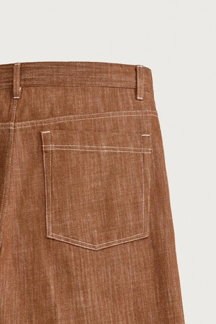 Брюки Relaxed Fit с контрастной прострочкой- Заказать в России