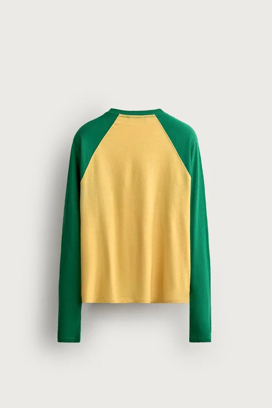 ФУТБОЛКА COLOR BLOCK ИЗ ХЛОПКА И ЛЬНА