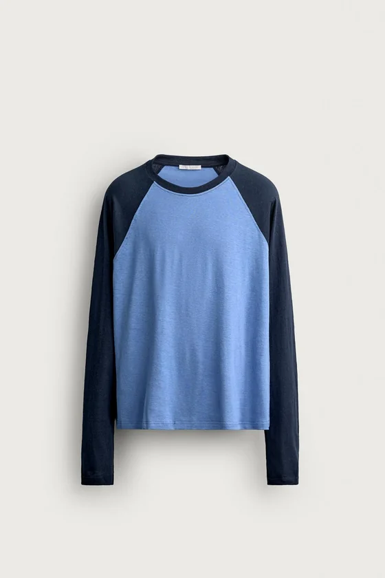 ФУТБОЛКА COLOR BLOCK ИЗ ХЛОПКА И ЛЬНА