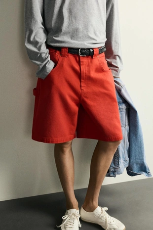 Хлопковые шорты Relaxed Fit- Заказать в России