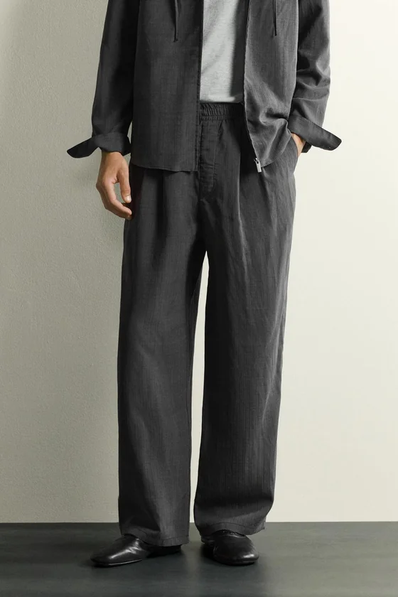 БРЮКИ RELAXED FIT В ПОЛОСКУ
