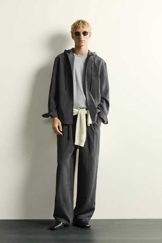 БРЮКИ RELAXED FIT В ПОЛОСКУ
