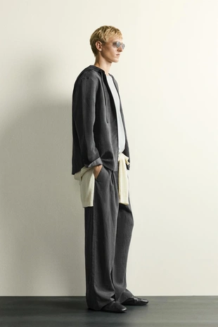 Брюки Relaxed Fit в полоску- Заказать в России
