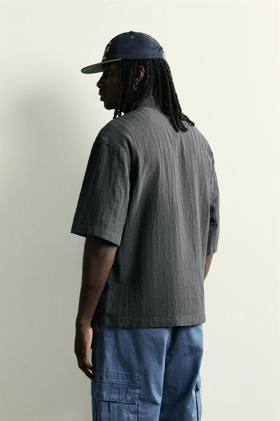 ЖАККАРДОВАЯ РУБАШКА В ПОЛОСКУ BOXY FIT