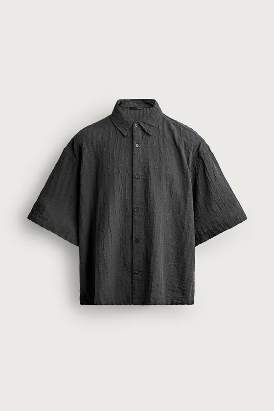 ЖАККАРДОВАЯ РУБАШКА В ПОЛОСКУ BOXY FIT