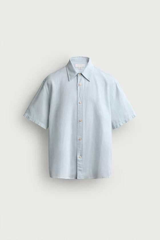 РУБАШКА REGULAR FIT ИЗ ХЛОПКА И ЛЬНА