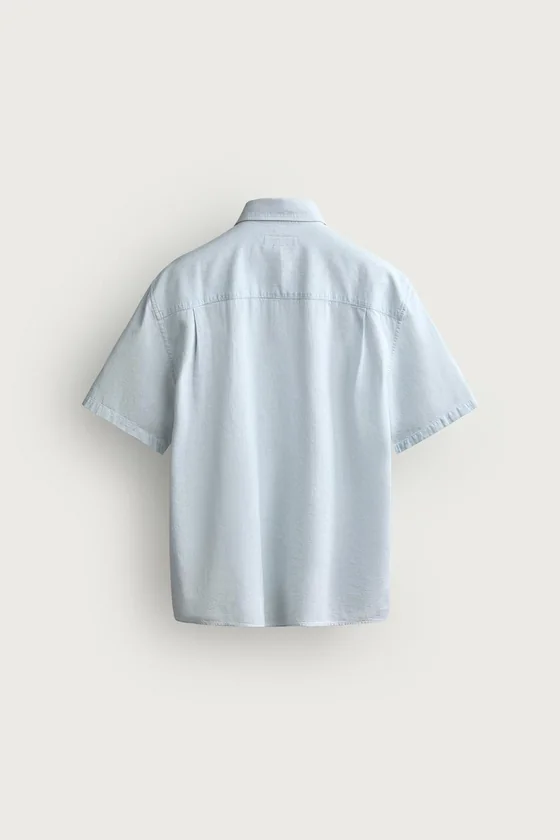 РУБАШКА REGULAR FIT ИЗ ХЛОПКА И ЛЬНА