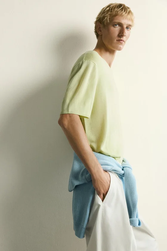 ФУТБОЛКА ИЗ ЛЕГКОГО ТРИКОТАЖА RELAXED FIT