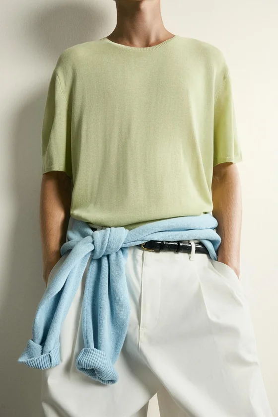 ФУТБОЛКА ИЗ ЛЕГКОГО ТРИКОТАЖА RELAXED FIT
