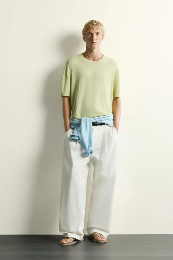 ФУТБОЛКА ИЗ ЛЕГКОГО ТРИКОТАЖА RELAXED FIT