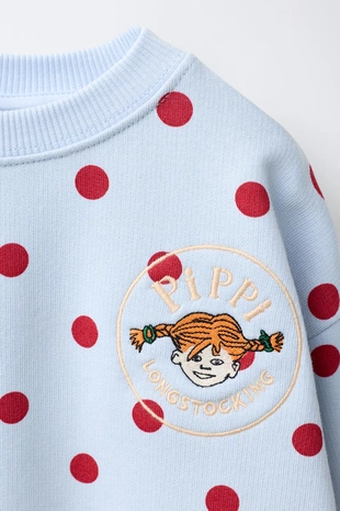 Толстовка в горошек Pippi Calzaslargas © Astrid Lindgren Company- Заказать в России