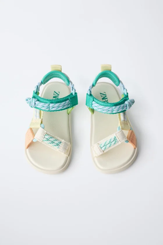 Мультицветные технические босоножки barefoot