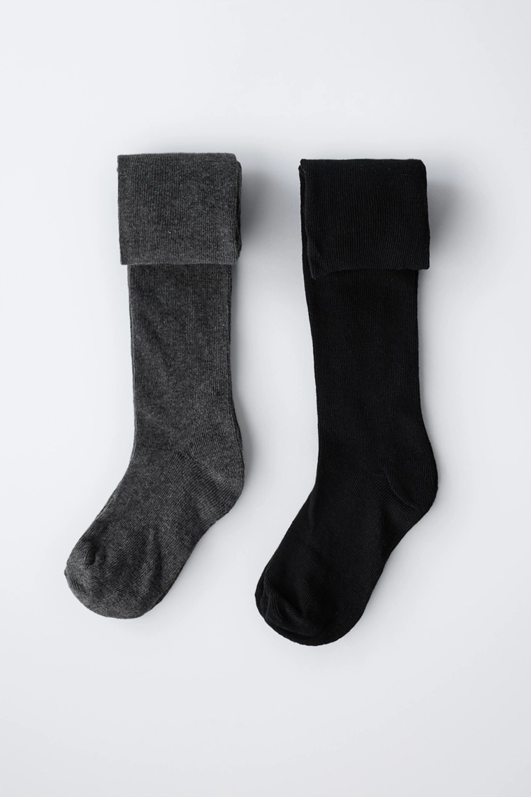 Набор из двух однотонных колготок