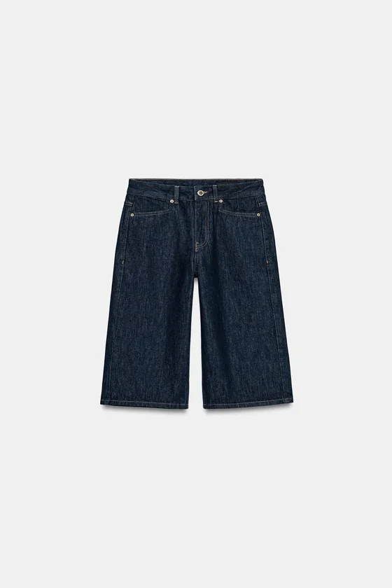 ДЖИНСОВЫЕ ШОРТЫ СО СРЕДНЕЙ ПОСАДКОЙ — ZW COLLECTION