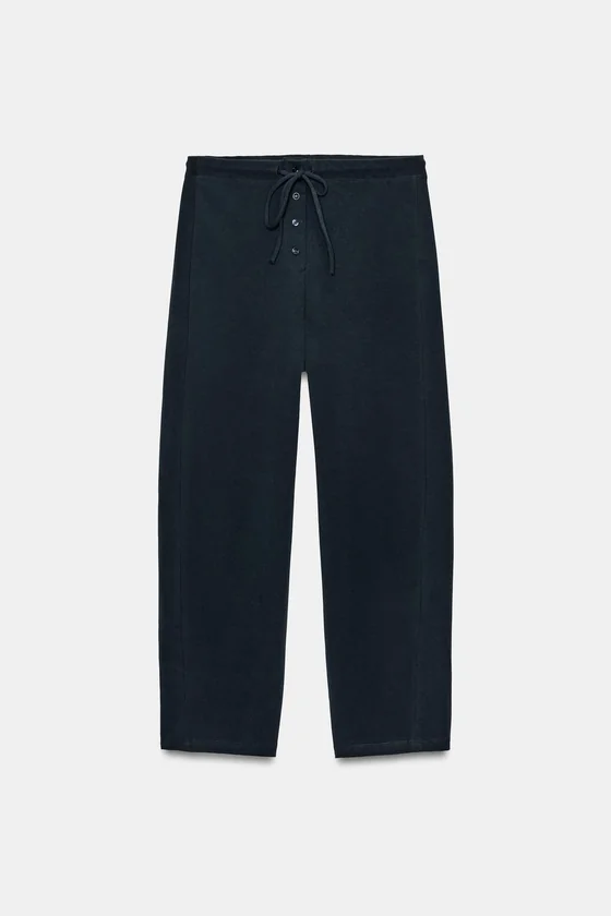 БРЮКИ CARROT FIT ИЗ ТРИКОТАЖА ИНТЕРЛОК