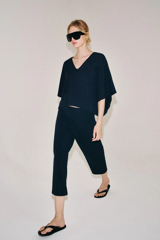 БРЮКИ CARROT FIT ИЗ ТРИКОТАЖА ИНТЕРЛОК