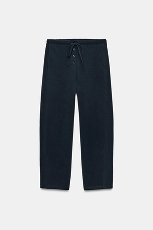 Брюки Carrot Fit из трикотажа интерлок- Заказать в России