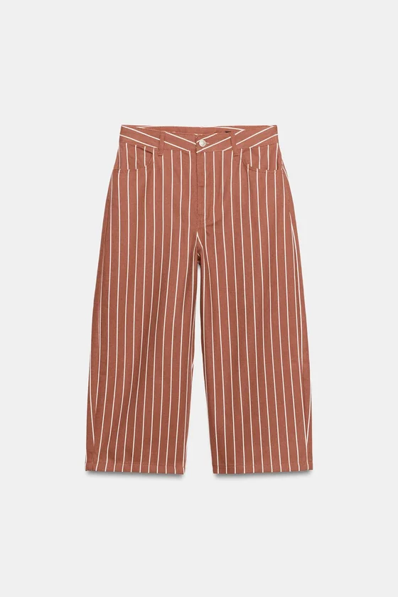УКОРОЧЕННЫЕ БРЮКИ В ПОЛОСКУ — ZW COLLECTION