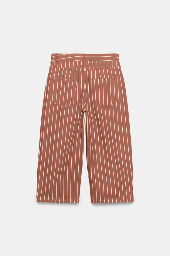 УКОРОЧЕННЫЕ БРЮКИ В ПОЛОСКУ — ZW COLLECTION
