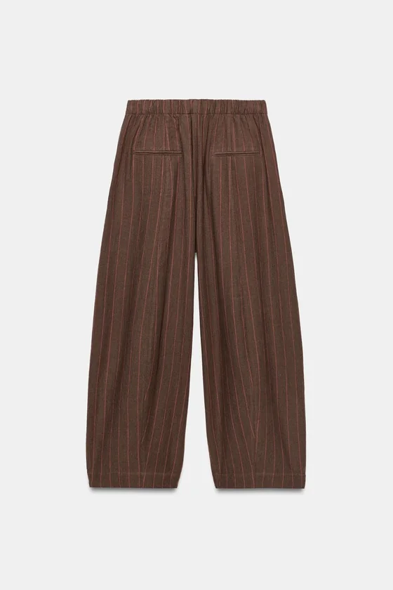 БРЮКИ В ПОЛОСКУ ИЗ ЛЬНА — ZW COLLECTION