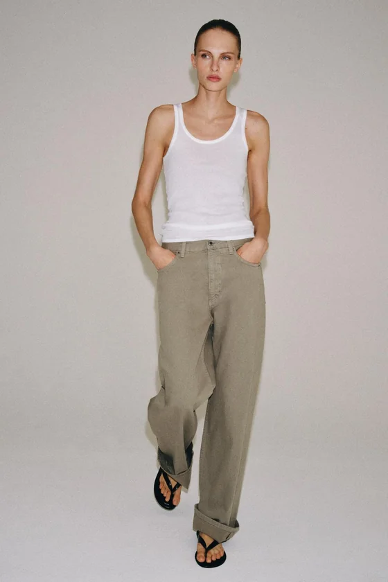 ДЖИНСЫ BAGGY СО СРЕДНЕЙ ПОСАДКОЙ — ZW COLLECTION
