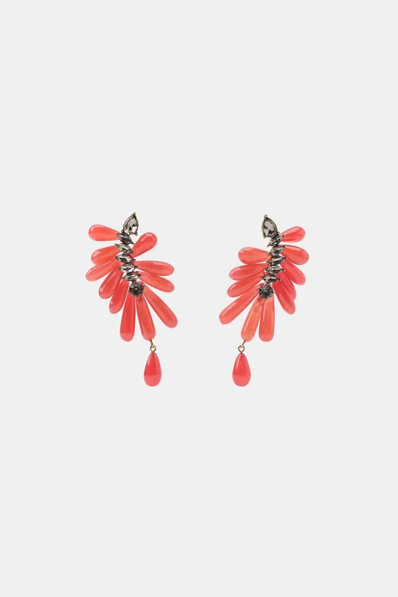 СЕРЬГИ ИЗ СМОЛЫ СО СТРАЗАМИ