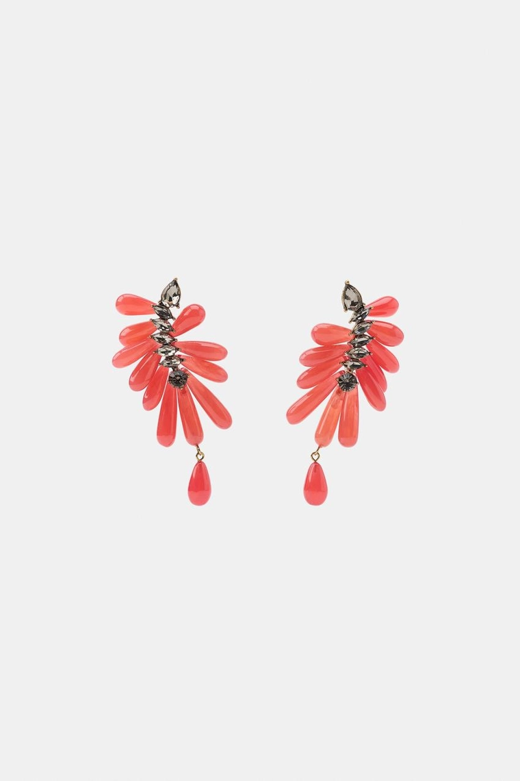 СЕРЬГИ ИЗ СМОЛЫ СО СТРАЗАМИ